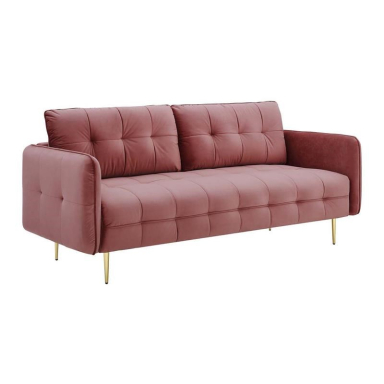 Brand New "Cami" Tufted Velvet Sofa - Dusty Rose