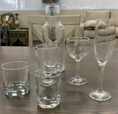 Assorted Hotel Glassware