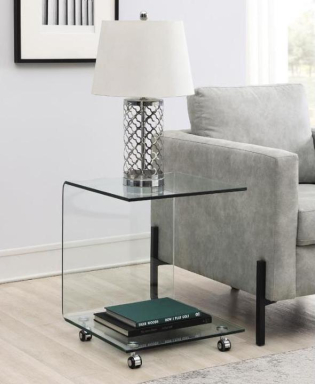Brand New "Molly" Glass End Table