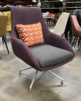 Purple Swivel Arm Chair - Brand New Overstock
