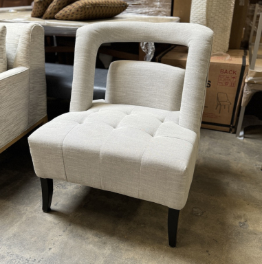Eken Tufted Lounge Chair - Light Grey