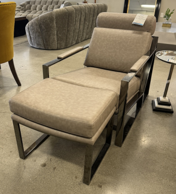 Milo Chair & Ottoman - Light Grey