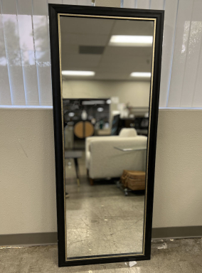 Full-Length Black Frame Hotel Mirror