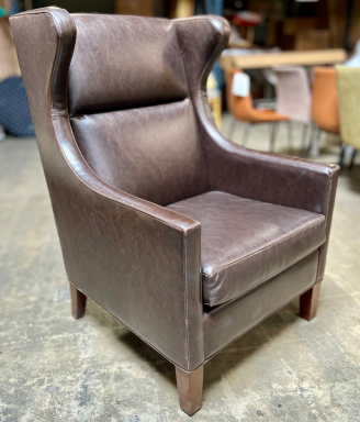 Wingback Vegan Leather Lounge Chair
