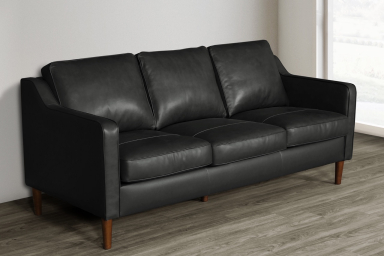 Brand New "Winnie" Sofa - Charcoal Leather-Match