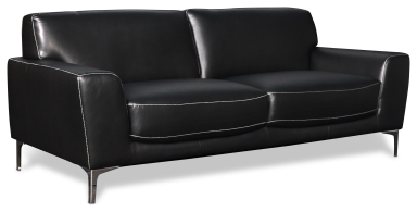 Brand New "Carra" Top-Grain Leather Sofa