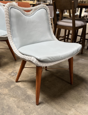 Rattan Chair with Leather Pad - Ritz Carlton Half Moon Bay *Limited Stock*