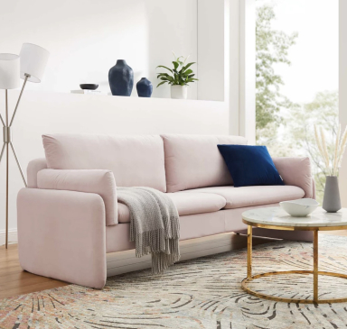 Brand New "Inari" Sofa - Pink Velvet