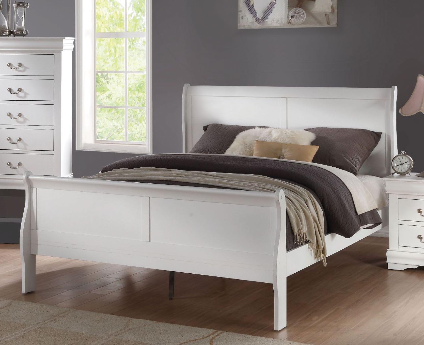 Hotel Surplus: Louis Philippe Bed Queen (Multiple Colors Available)